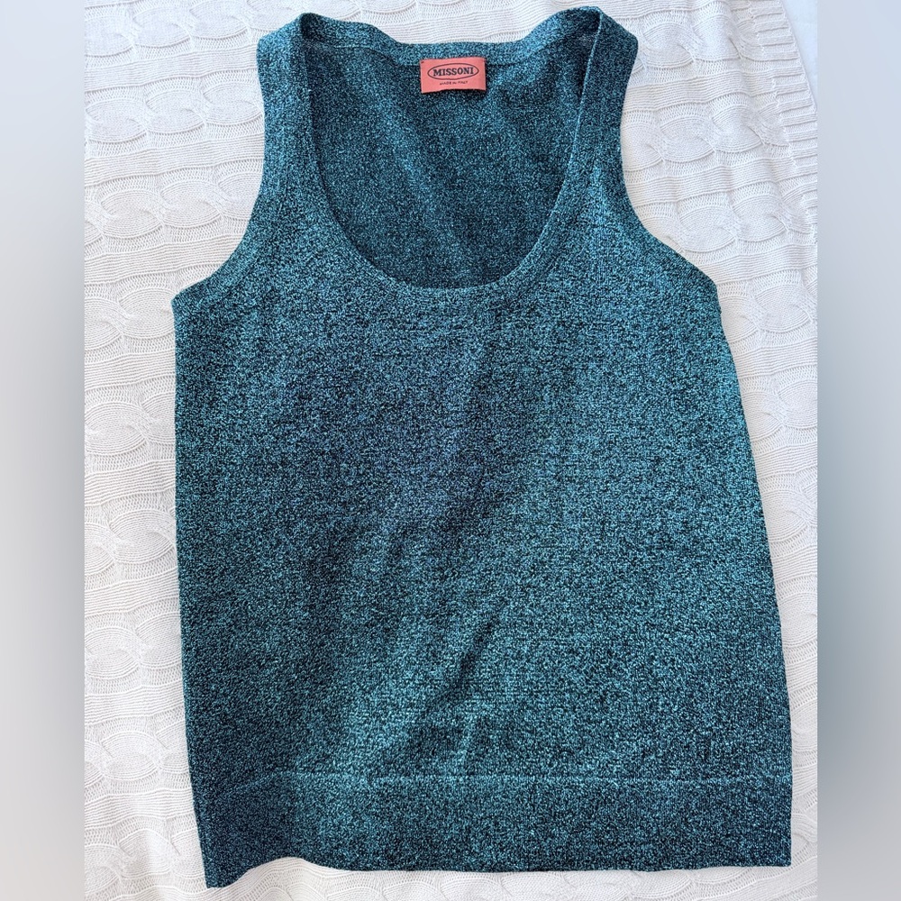 Missoni Teal Sleeveless Tank Top